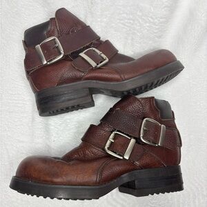 Colorado Genuine leather shoes with decoartive belts, Ankle booties, Boho